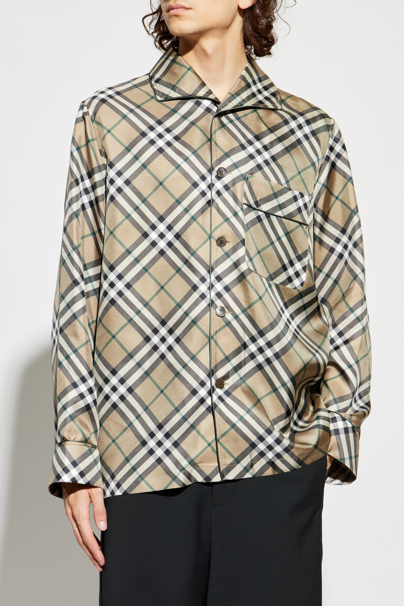 Burberry Silk shirt with a checked pattern | Men's Clothing | Vitkac